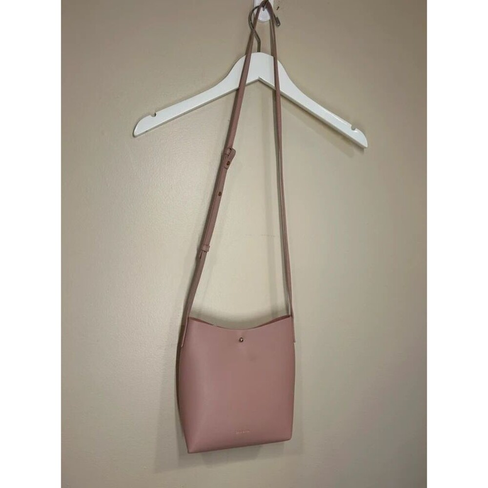 Anthropologie Samara Rose Pink Vegan Leather Shoulder Bag